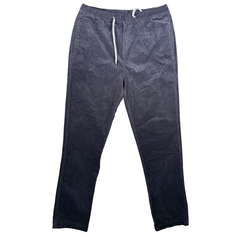 Vuori Optimist Corduroy Pants Men XL Charcoal Grey Elastic Waist Drawstring V440